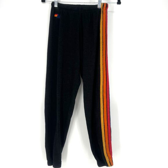 Aviator Nation 5 Stripe Sweatpant Charcoal Size XS Unisex - Picture 1 of 10